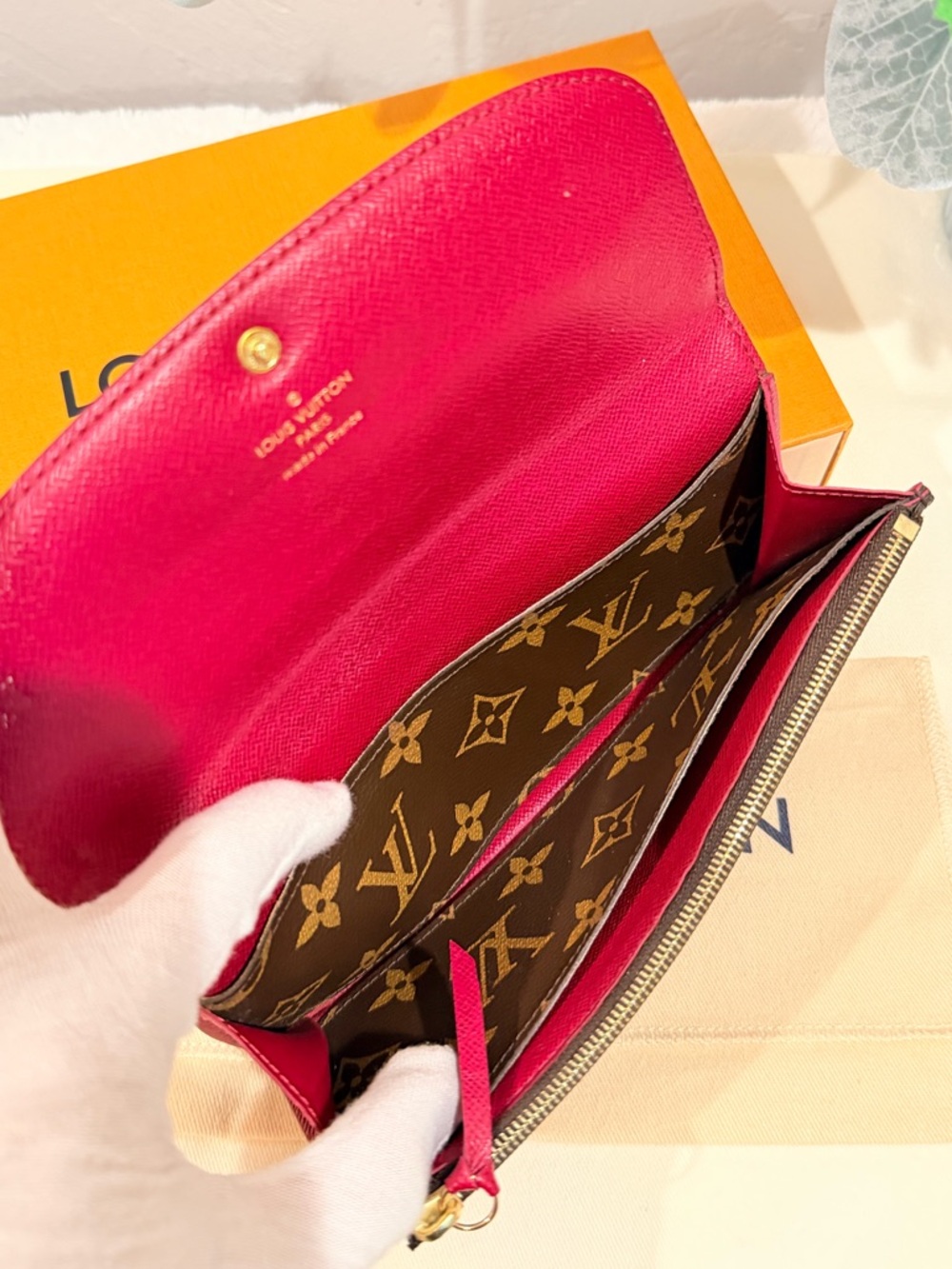 Louis Vuitton Monogram Fuschia Emilie Bifold Wallet - Picture 9 of 16